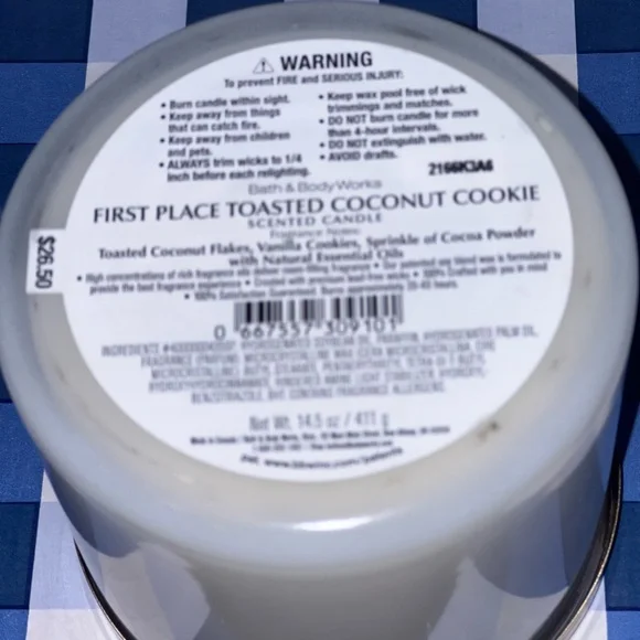 Bath & Body Works Unreleased in Stores Test Candle Toasted Coconut Cookie - Picture 3 of 3